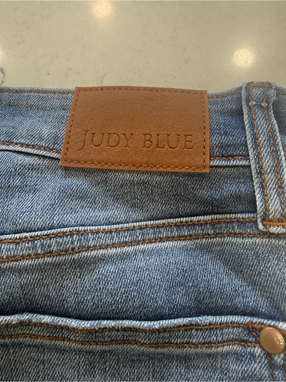 Judy Blue Retro Wide Leg Jeans – Stretch Medium Wash Blue Denim Women’s 5/27 - Picture 5 of 8
